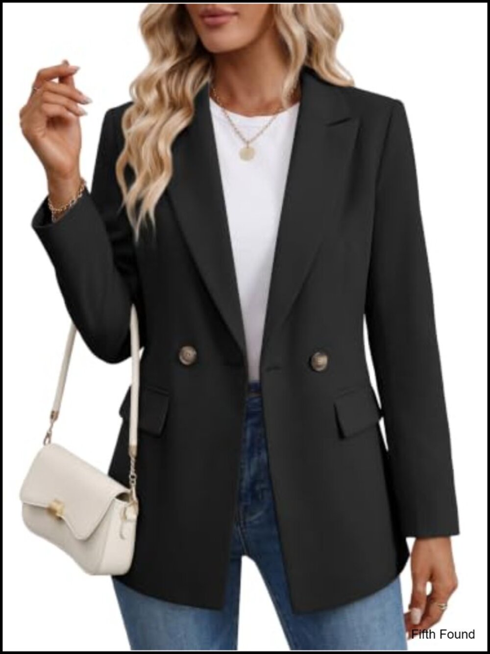 Womens Oversized Double Breasted Blazer Business Casual Suit Jacket